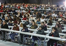 Aspirantes en una de las últimas oposiciones sanitarias convocadas por la Consejería de Salud.