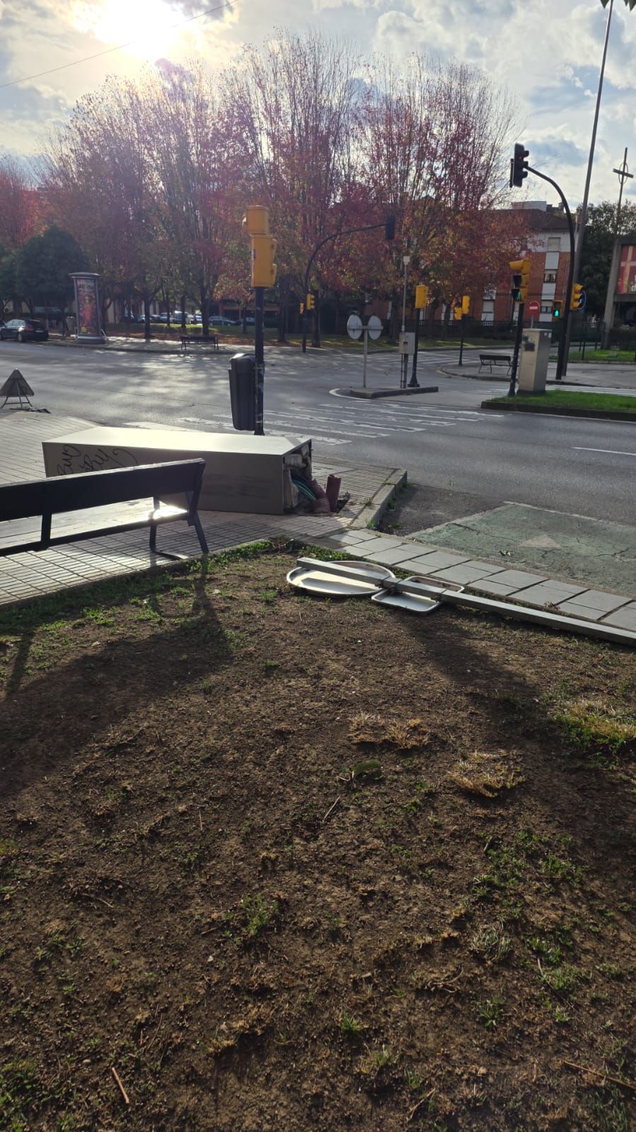 Los estragos del viento en Gijón, en imágenes