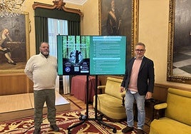 Emilio Álvarez y Gilberto Villoria durante la presentación del congreso.