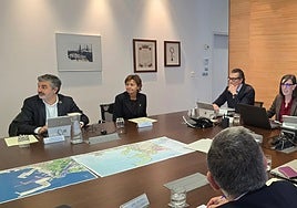 Reunión del consejo de administración de la Autoridad Portuaria de Gijón celebrado esta mañana.