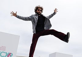 Pablo Casanueva, en el photocall del Muro.