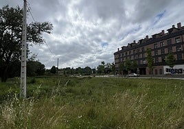 Parcela en la que se va a construir el rocódromo.