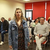 Silvia Viniegra Pachego, al comienzo de la reunión informativa.