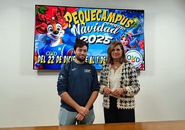 El coordinador del programa, Víctor González, y la edil de Deportes, Concepción Méndez.