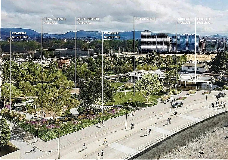 'Brisa marina', proyecto ganador para la playa verde de El Rinconín, en Gijón