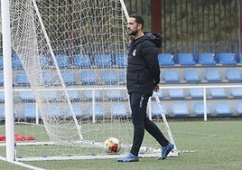 Dani Vidal, durante un entrenamiento de esta semana en La Toba 2.