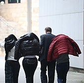 Los tres narcos que han quedado en libertad provisional.