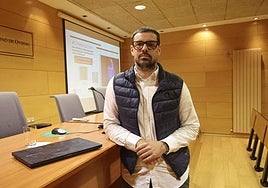 Pablo Blanco Antuña antes de iniciar su charla.