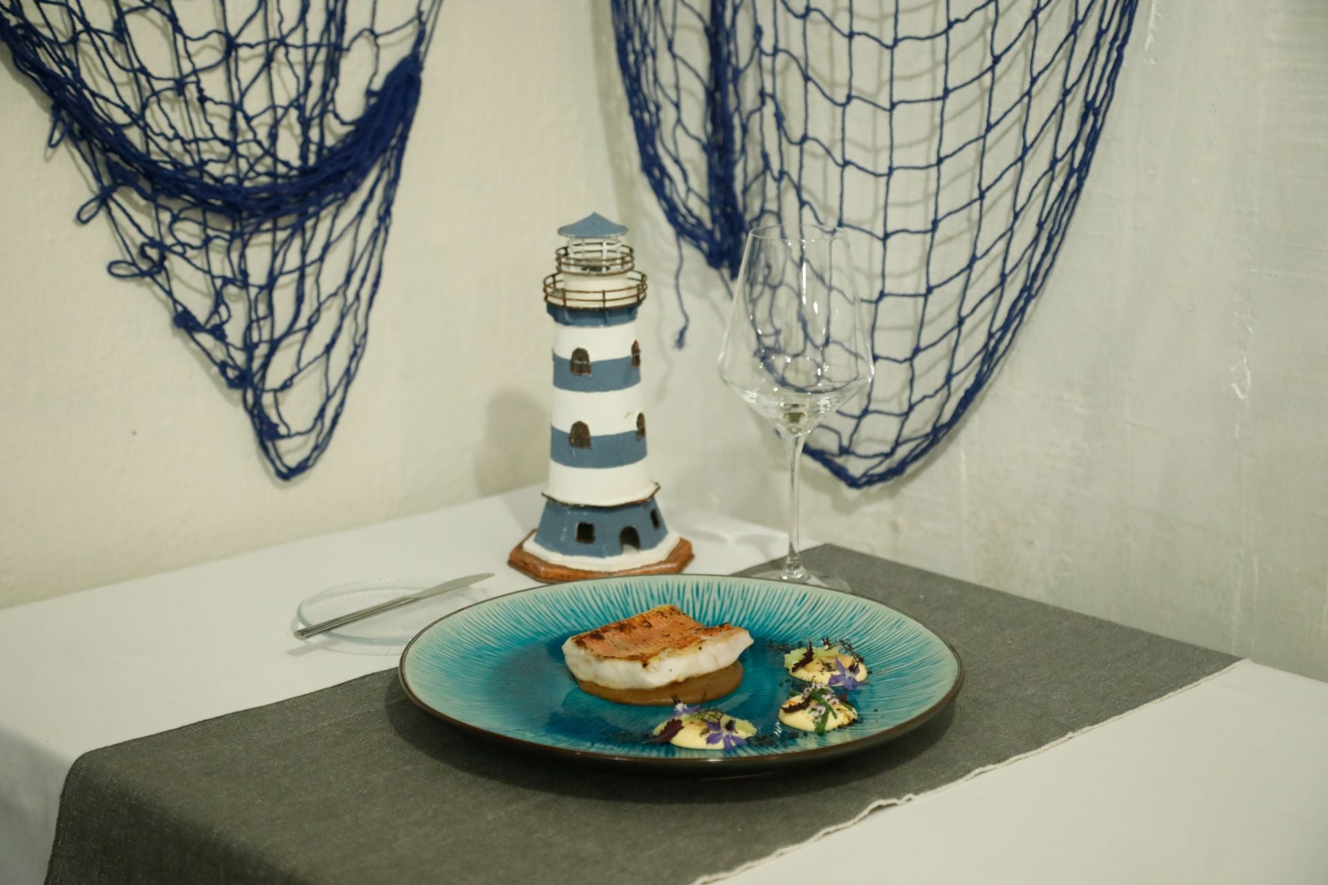 Plato de lomo de virrey a la brasa del restaurante Abarike de Gijón