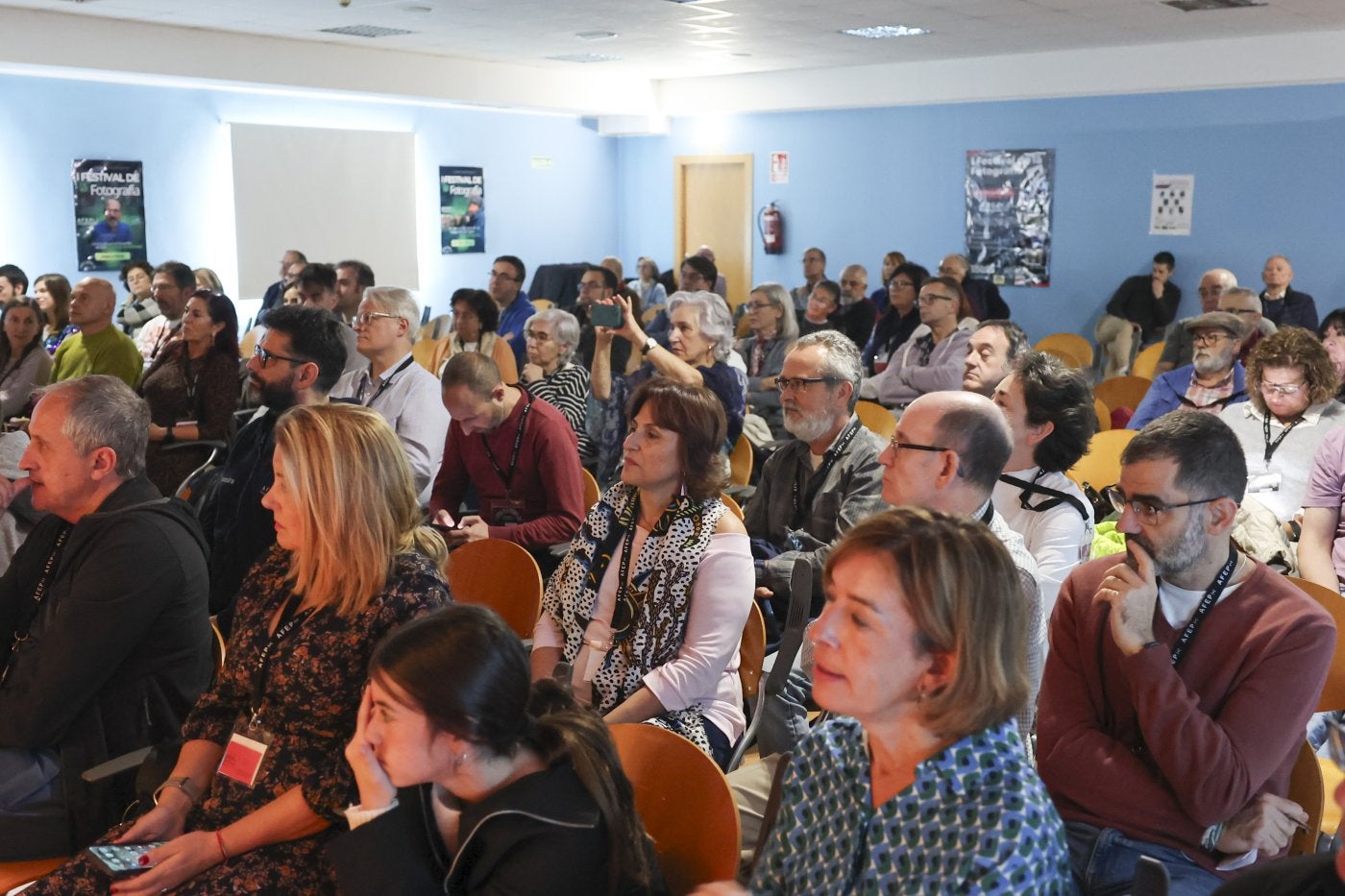 Parte de los asistentes a las jornadas del domingo en el Centro Sociocultural de Las Vegas.
