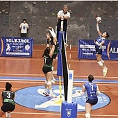 Partido entre La Curtidora Uniovi y el Sestao en el polideportivo de Los Canapés.