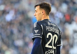 Pedro Díaz, durante un partido con el Girondins.