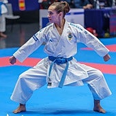Nerea Teixeira, en la competición en la que consiguió la medalla de plata.