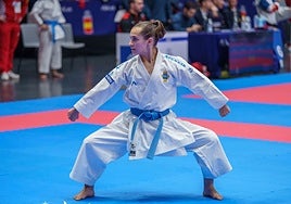 Nerea Teixeira, en la competición en la que consiguió la medalla de plata.