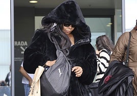 La acusada, a la salida del juzgado, el pasado mes de octubre.