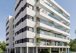 Infografía del bloque de viviendas proyectado en la calle Antonio Machado.