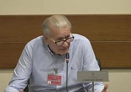 El ya exvicesecretario de Colminas, Aníbal Seminario, en la comisión de investigación, el jueves.