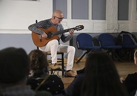 Armando Orbón, en un concierto este año en Gijón.