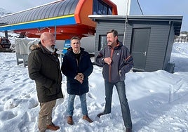 Fernando Secades, Pedro de Rueda y Ramón Molinero, en Valgrande-Pajares