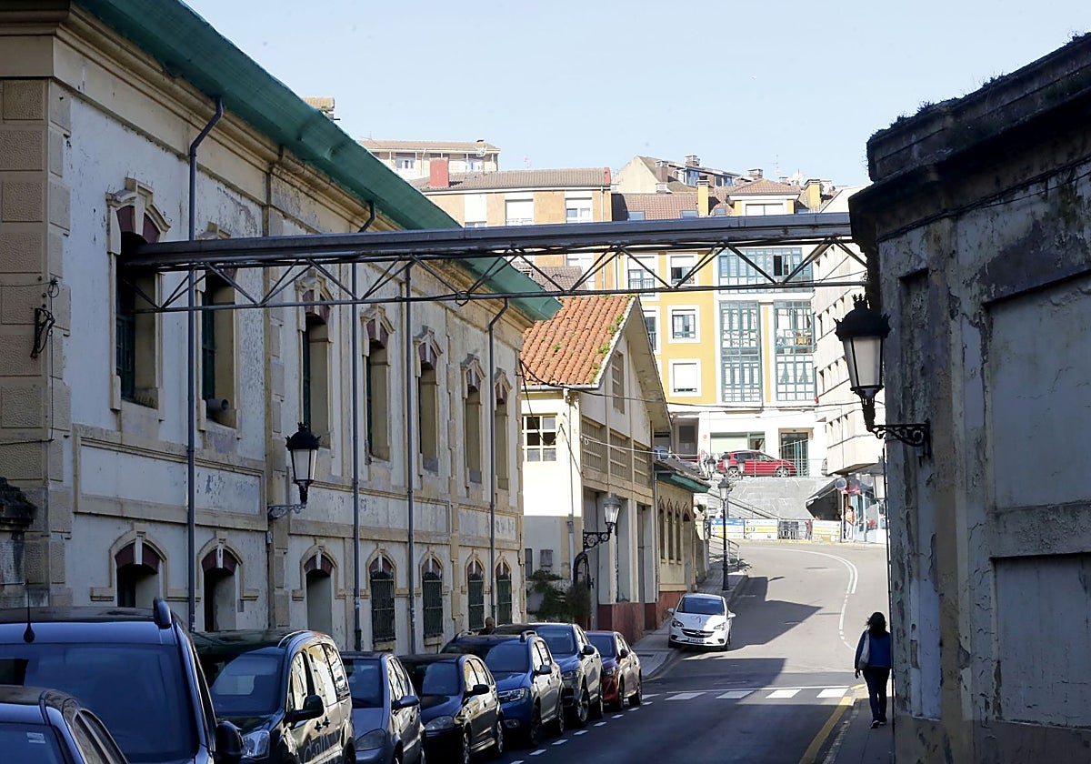 Zona de la antigua fábrica de Albo, en Candás.
