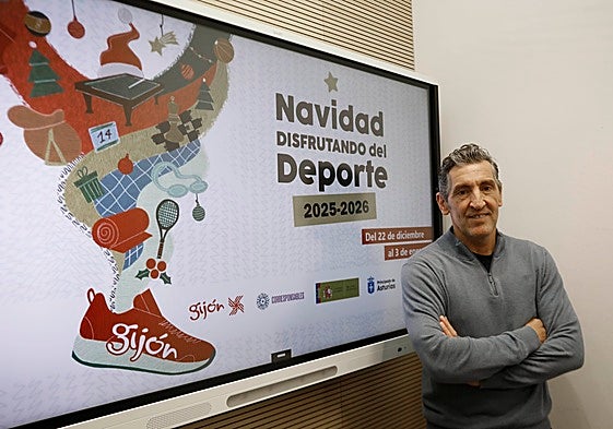 Jorge Pañeda durante la presentación de la nueva edición de las Vacaciones Deportivas de Navidad.