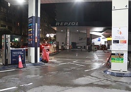 La gasolinera de avenida de Portugal en Gijón.