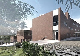 Infografía del nuevo Centro Integrado de Formación Profesional que se construirá en la zona de La Grandiella, en Avilés.