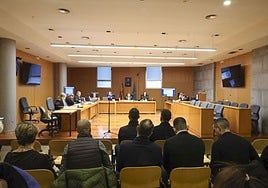 La sala de la Audiencia Provincial en el segundo día del juicio.