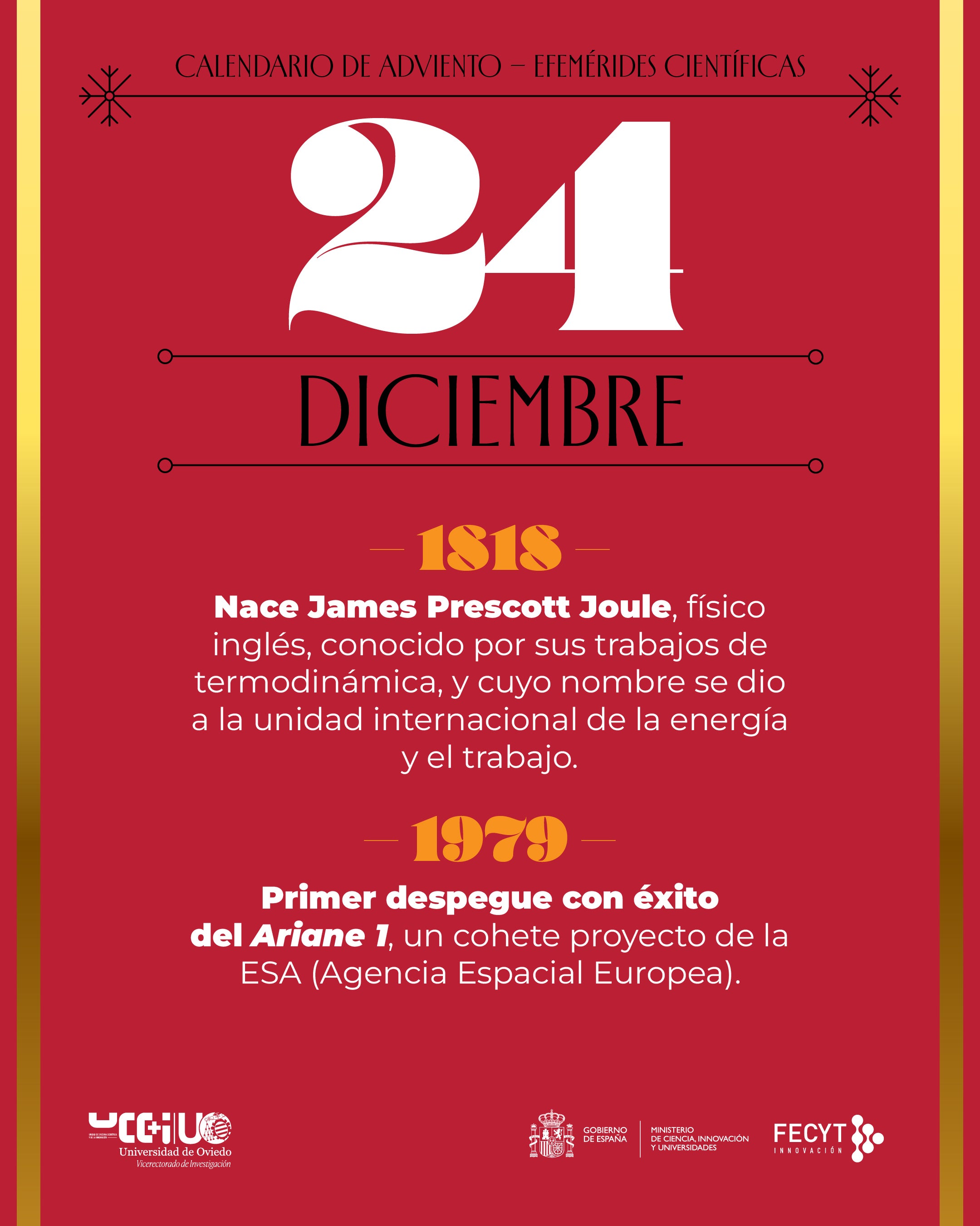 Una Navidad cargada de ciencia: postales y calendario de Adviento para felicitar las fiestas de la Universidad de Oviedo