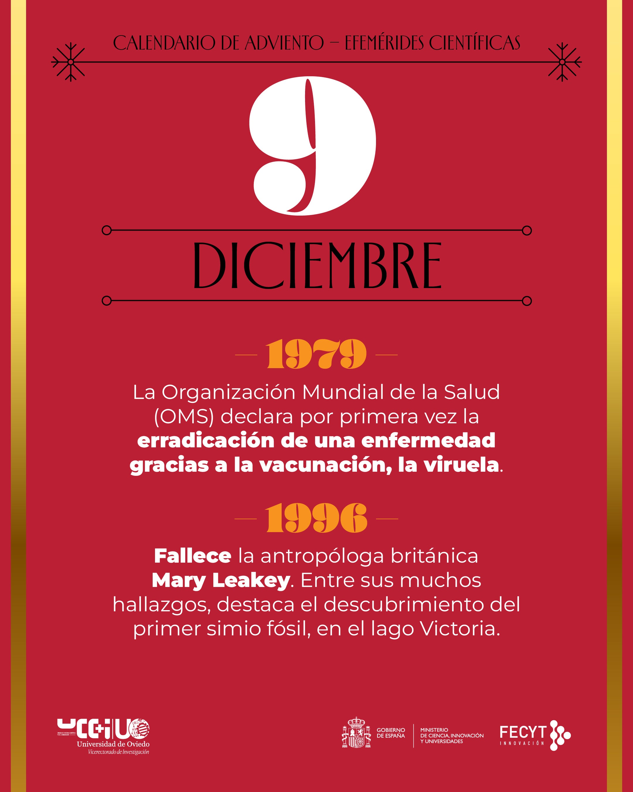 Una Navidad cargada de ciencia: postales y calendario de Adviento para felicitar las fiestas de la Universidad de Oviedo