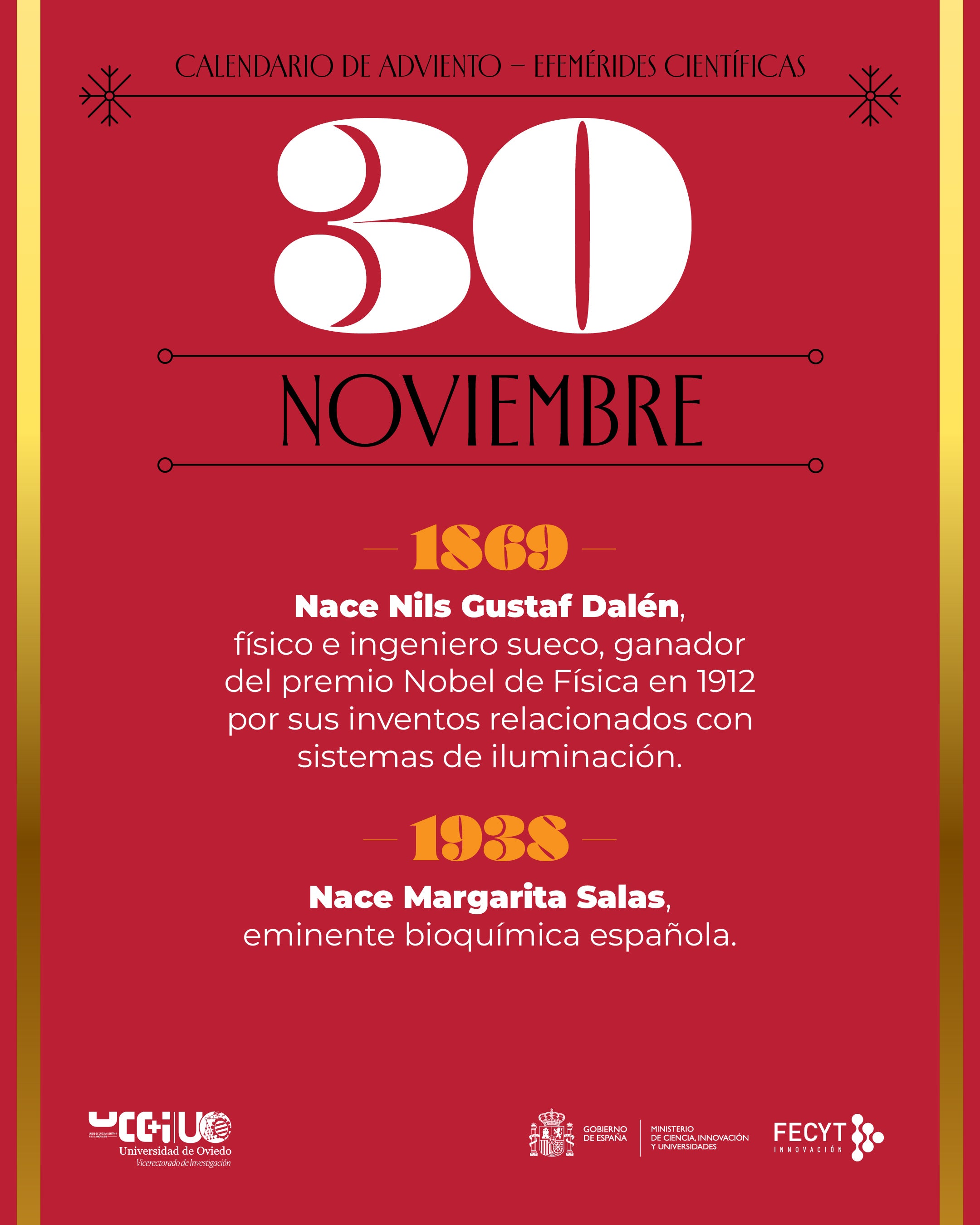 Una Navidad cargada de ciencia: postales y calendario de Adviento para felicitar las fiestas de la Universidad de Oviedo