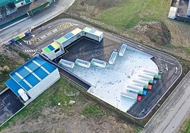 Vista aérea del nuevo punto limpio de Noreña.