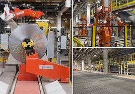 Instalaciones de las primeras líneas de producción de aceros eléctricos de Mardyck (Francia).