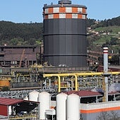 Instalaciones de Arcelor en Gijón.