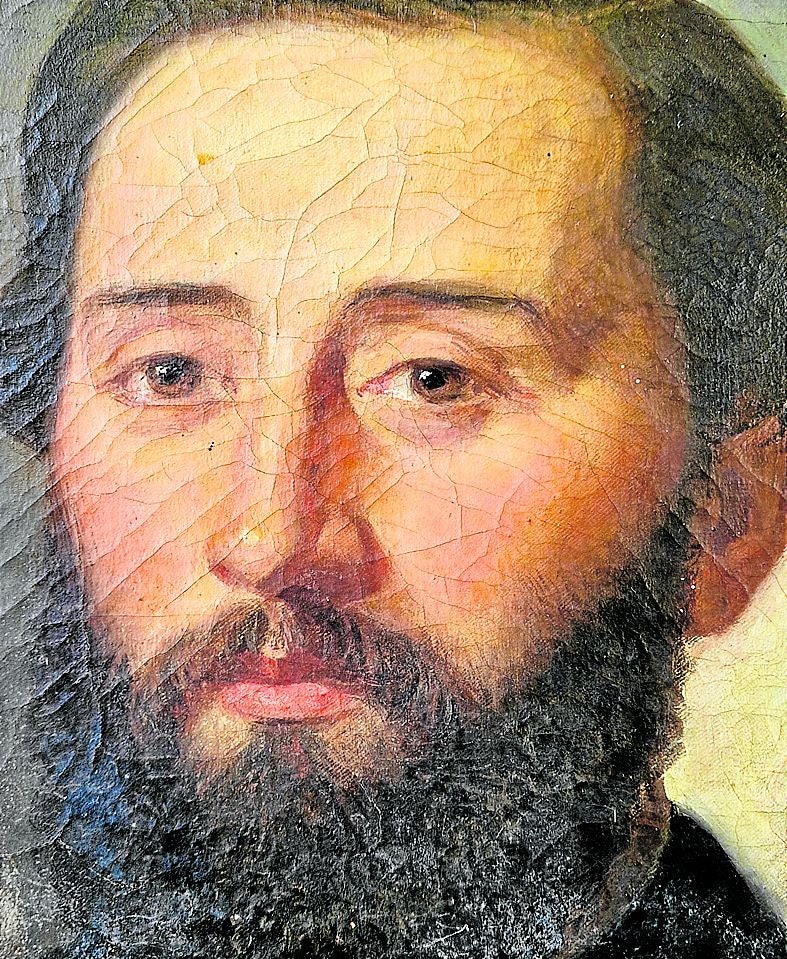 Detalle del retrato de Federico Fierros, de Ramón Pedrosa Porros, óleo sobre lienzo de 1858. Museo casa natal de jovellanos