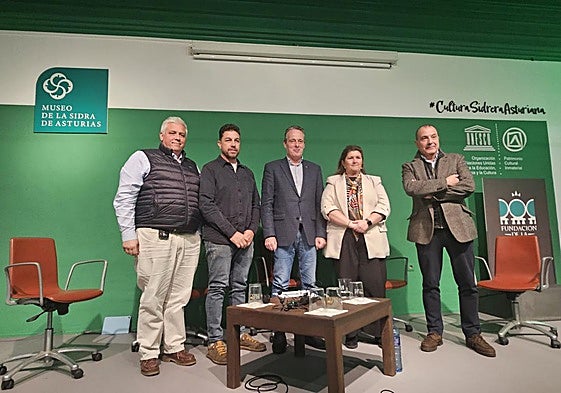 Avelino Fuentes, José Luis Piñera, Marcelino Marcos, María Cardín y Jorge García.