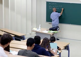 Aula de una de las facultades de la Universidad de Oviedo.