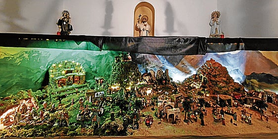 Nacimiento colocado en la capilla de Bueño.