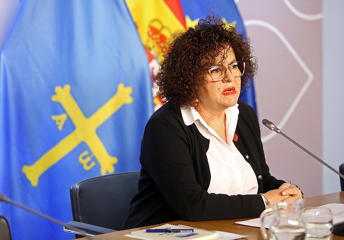 Marta del Arco, consejera de Derechos Sociales y Bienestar, en la presentación de sus presupuestos 2026.