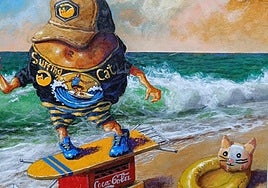 Roban un cuadro de Luis Taboada en un mercadillo solidario en Avilés