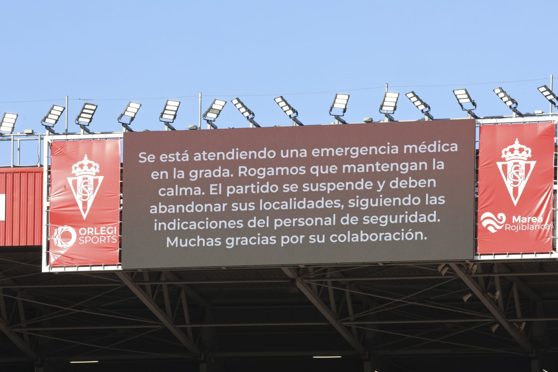 Tragedia en El Molinón: suspendido el Sporting–Leganés por el fallecimiento de un hombre en la grada