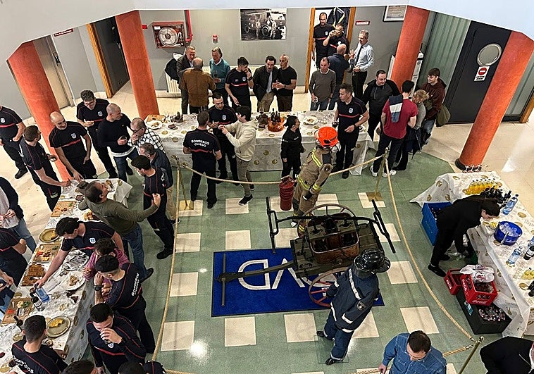 Los bomberos, en Rubín, celebran el día de su patrón