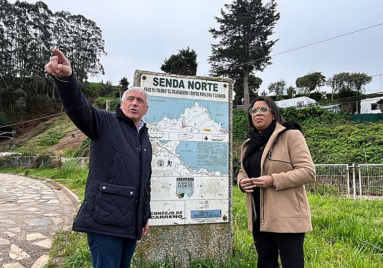 El PP carga contra el «abandono» de la senda del Tranqueru, en Carreño, y reclama un inventario regional de rutas