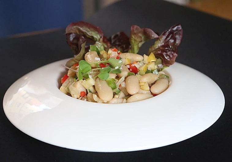 Salpicón de fabes asturianes a la vinagreta