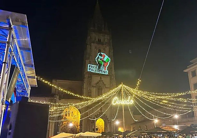 Mensajes a favor del pueblo palestino y burlas al alcalde de Oviedo: el Ayuntamiento sanciona a las casetas sociales de San Mateo