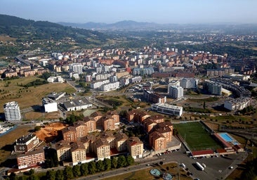 Una vista aérea de La Corredoria y Prado de La Vega, una de las zonas con mayor cantidad de viviendas de obra nueva.