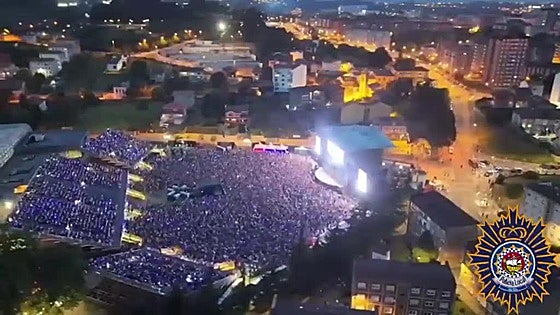 La espectacular vista aérea del concierto de Aitana en Avilés