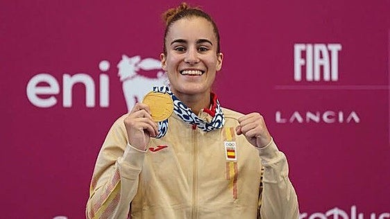 La asturiana Laura Fuertes, oro en los Juegos del Mediterráneo: «Me hace muy feliz y más al estar aquí mis padres»