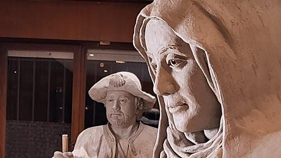 Una escultura de Sara Iglesias homenajeará a los peregrinos en Foncalada
