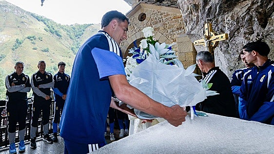 Dani Calvo pone el objetivo del Real Oviedo a los pies de la Santina: «Lo tenemos claro desde el principio»